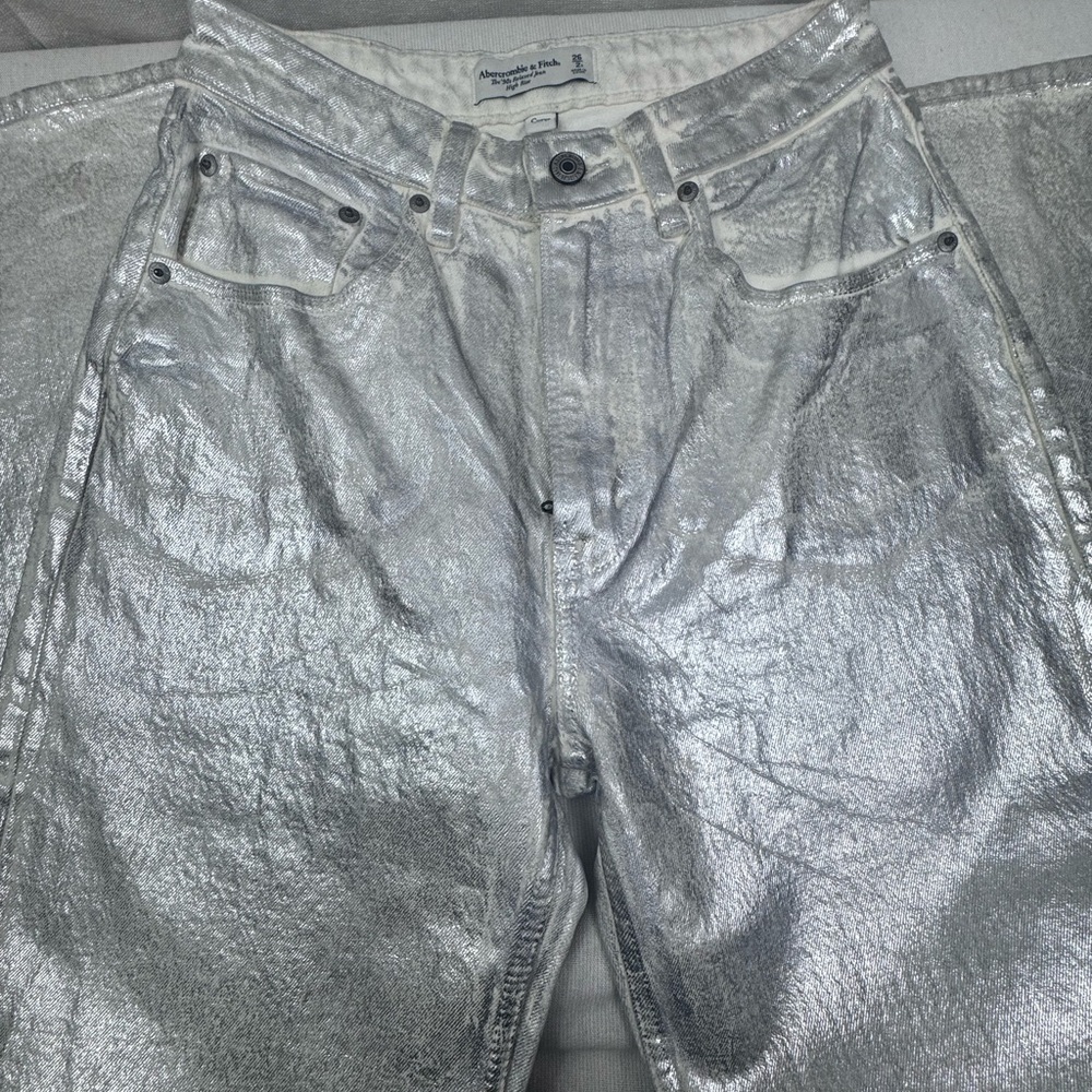 Abercrombie & Fitch Silver High-Rise Women's Jeans